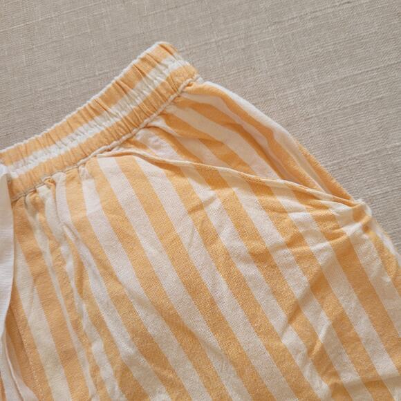 Well Dressed Wolf Yellow Striped Shorts - Picture 2 of 5